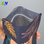Изготовленная на заказ компостируемая перерабатываемая застежка-молния биоразлагаемая крафт-бумага с плоским дном кофе чай еда пластиковая упаковка сумка